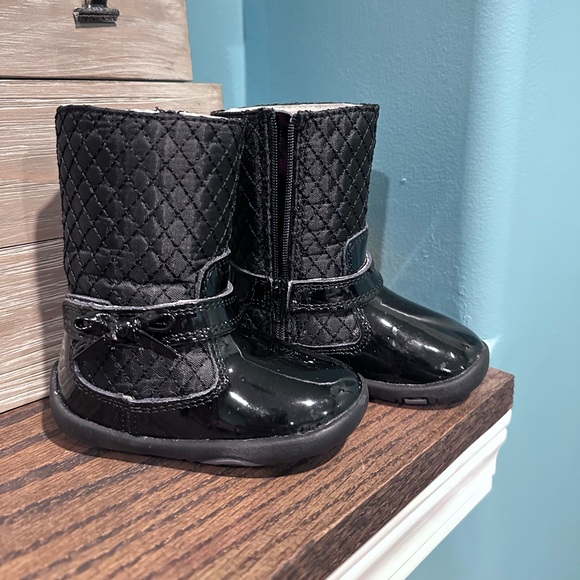pediped Other - Black Boots Toddler Pediped Bow and Quilted Detailing